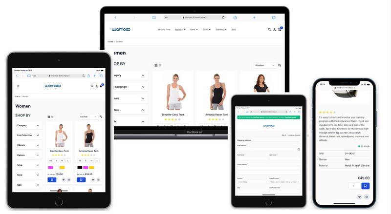 Bild eines schnellen E-Commerce-Shops in Aktion oder ein Vergleichsbild zwischen einem schnellen und einem langsamen Webshop